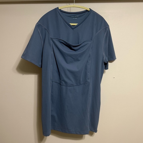 Stylish Men's Slate Blue Short Sleeve Tee - Picture 2 of 8